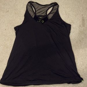 black athletic tank top